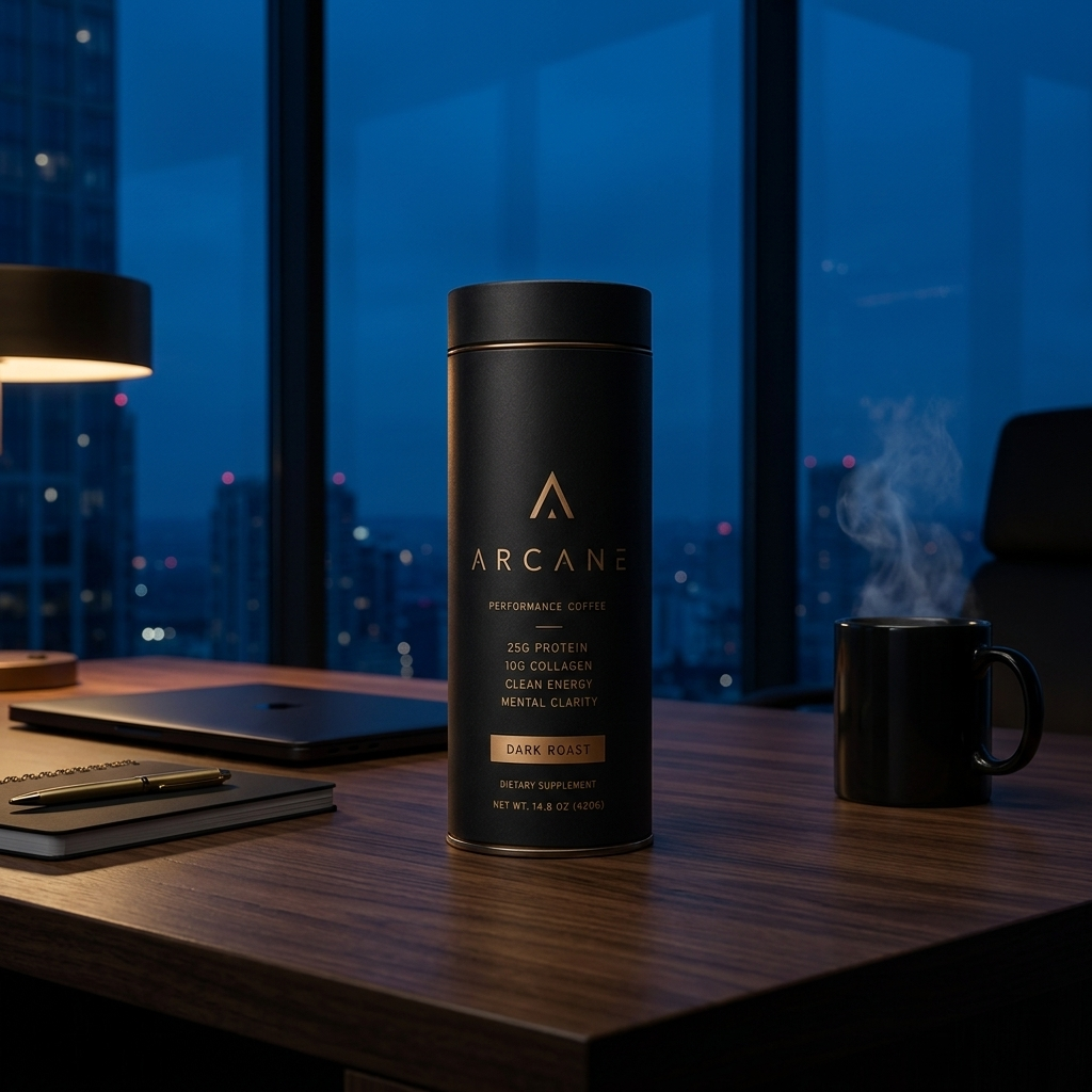 Arcane Daily Ritual Pro on a desk before dawn